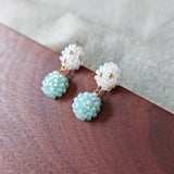 Abigail Earrings in Blue Right