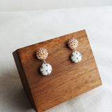Abigail Earrings in Champagne Pink Display Left