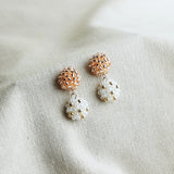 Abigail Earrings in Champagne Pink Left