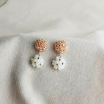 Abigail Earrings in Champagne Pink Right