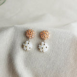 Abigail Earrings in Champagne Pink Right