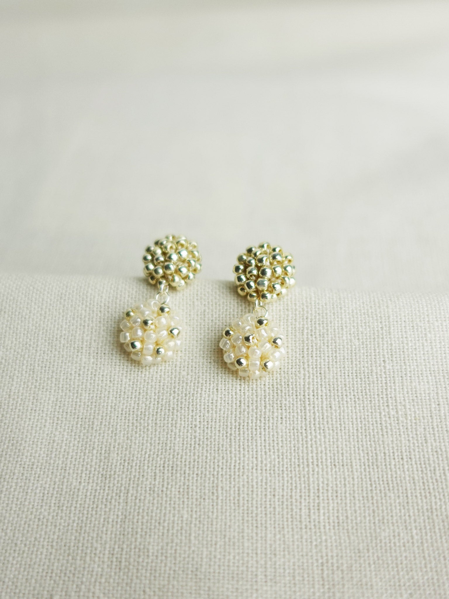 Abigail Earrings in Ivory Front
