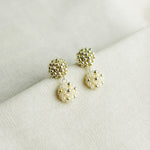 Abigail Earrings in Ivory Left