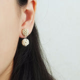 Abigail Earrings in Ivory Model