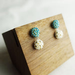Abigail Earrings in Ocean Green Left