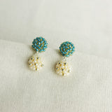 Abigail Earrings in Ocean Green Front