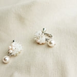 Anastasia Mariota Clip-on Earrings in White Back