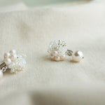 Anastasia Mariota Clip-on Earrings in White Right