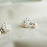 Anastasia Mariota Clip-on Earrings in White Right