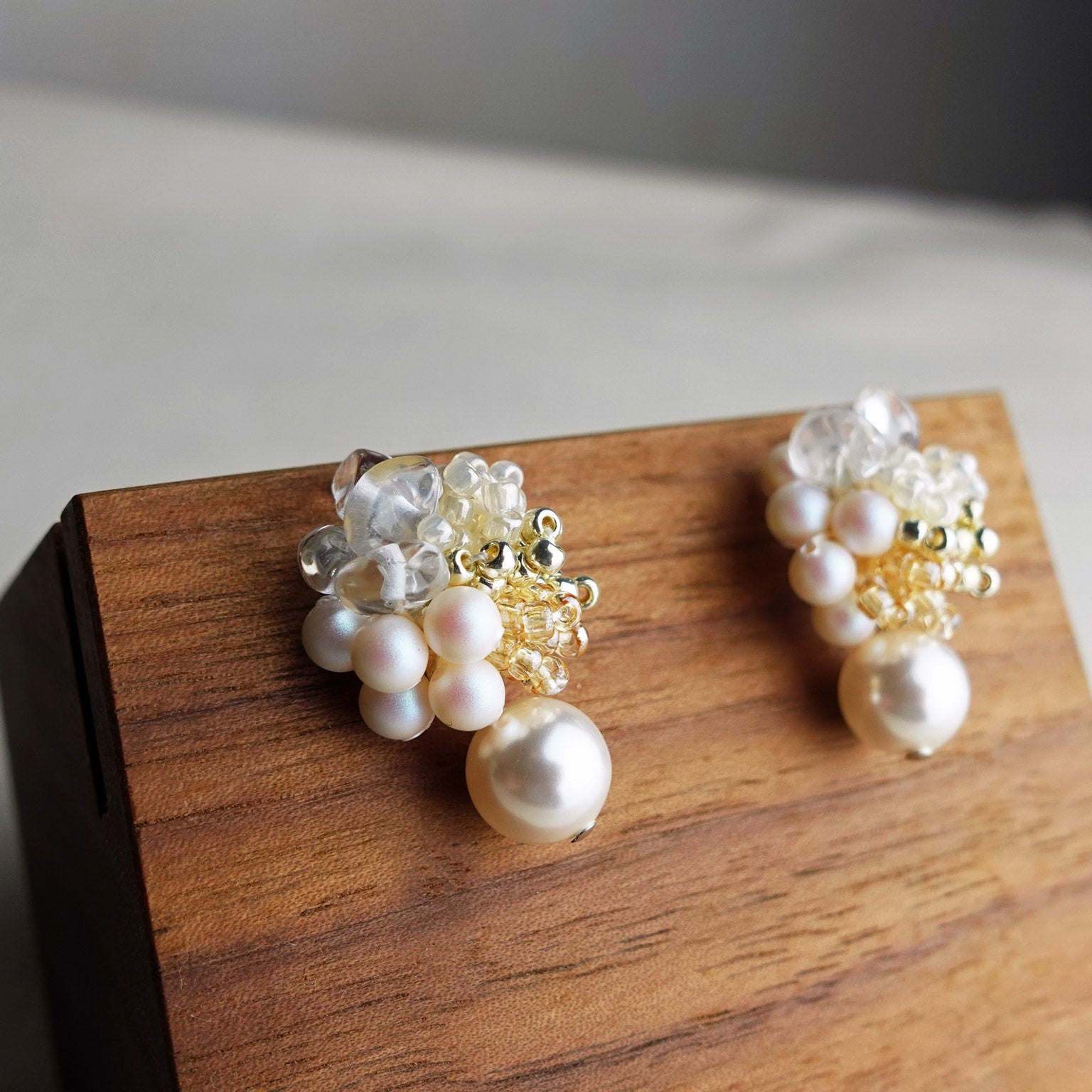 Anastasia Mariota Drop Earrings in Ivory Display Left