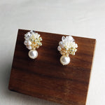 Anastasia Mariota Drop Earrings in Ivory Display Right
