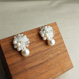 Anastasia Mariota Drop Earrings in White Display Left