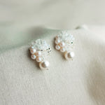 Anastasia Mariota Drop Earrings in White Left