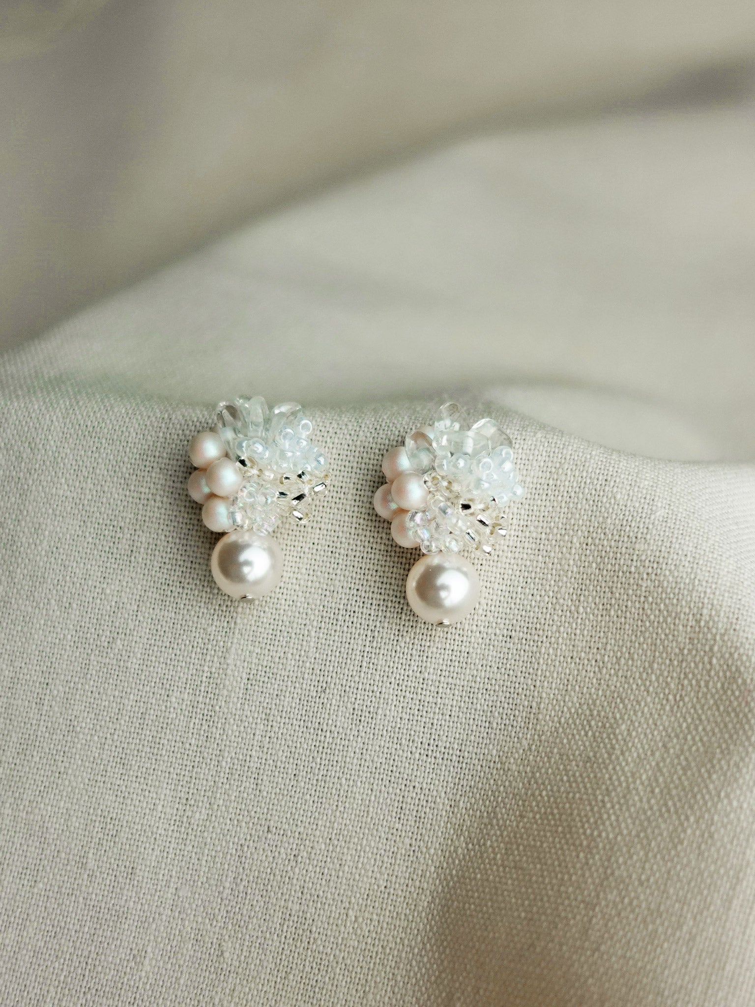 Anastasia Mariota Drop Earrings in White Right
