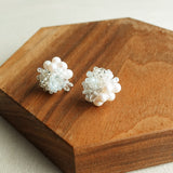 Anastasia Stud Earrings in White Display Right