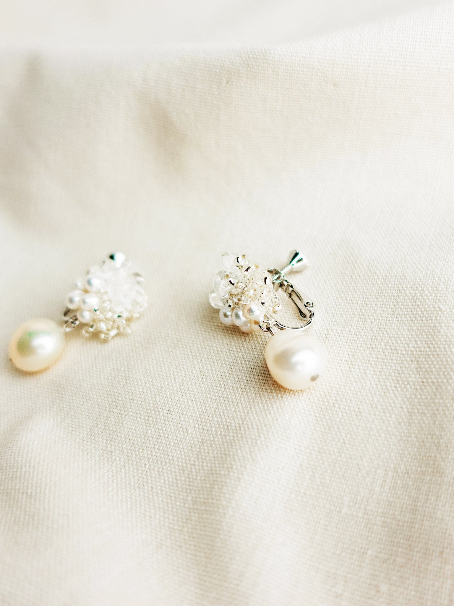 Anna Risa Clip-on Earrings in Silver Back