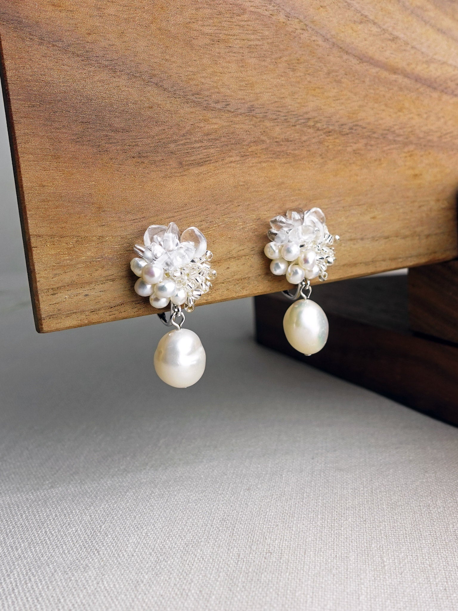 Anna Risa Clip-on Earrings in Silver Display