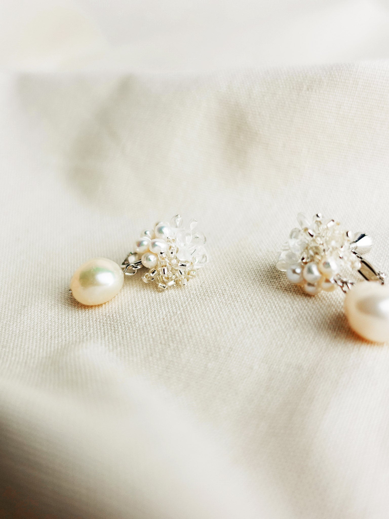 Anna Risa Clip-on Earrings in Silver Left