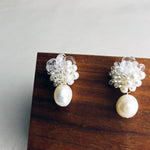Anna Risa Drop Earrings in Silver Display Front