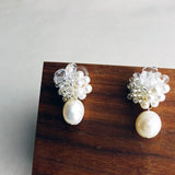 Anna Risa Drop Earrings in Silver Display Front