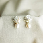 Anna Risa Drop Earrings in Silver Front