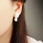 Anna Risa Drop Earrings in Silver Model