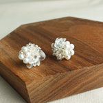 Anna Stud Earrings in Silver Display Right