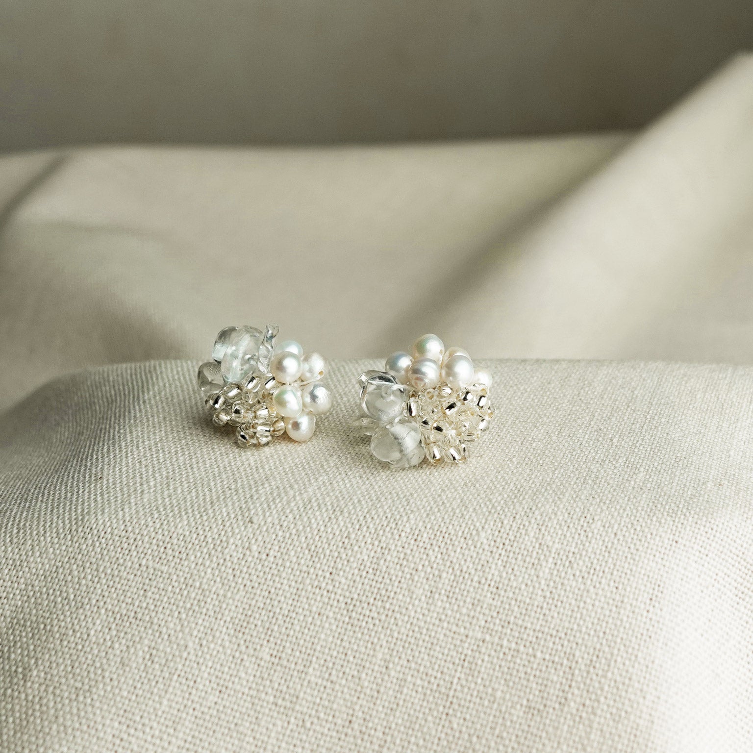 Anna Stud Earrings in Silver Right