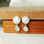 Aquamarine Cloud Petite Drop Earrings I Front