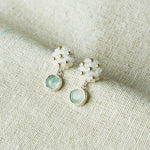 Aquamarine Cloud Petite Drop Earrings I Right