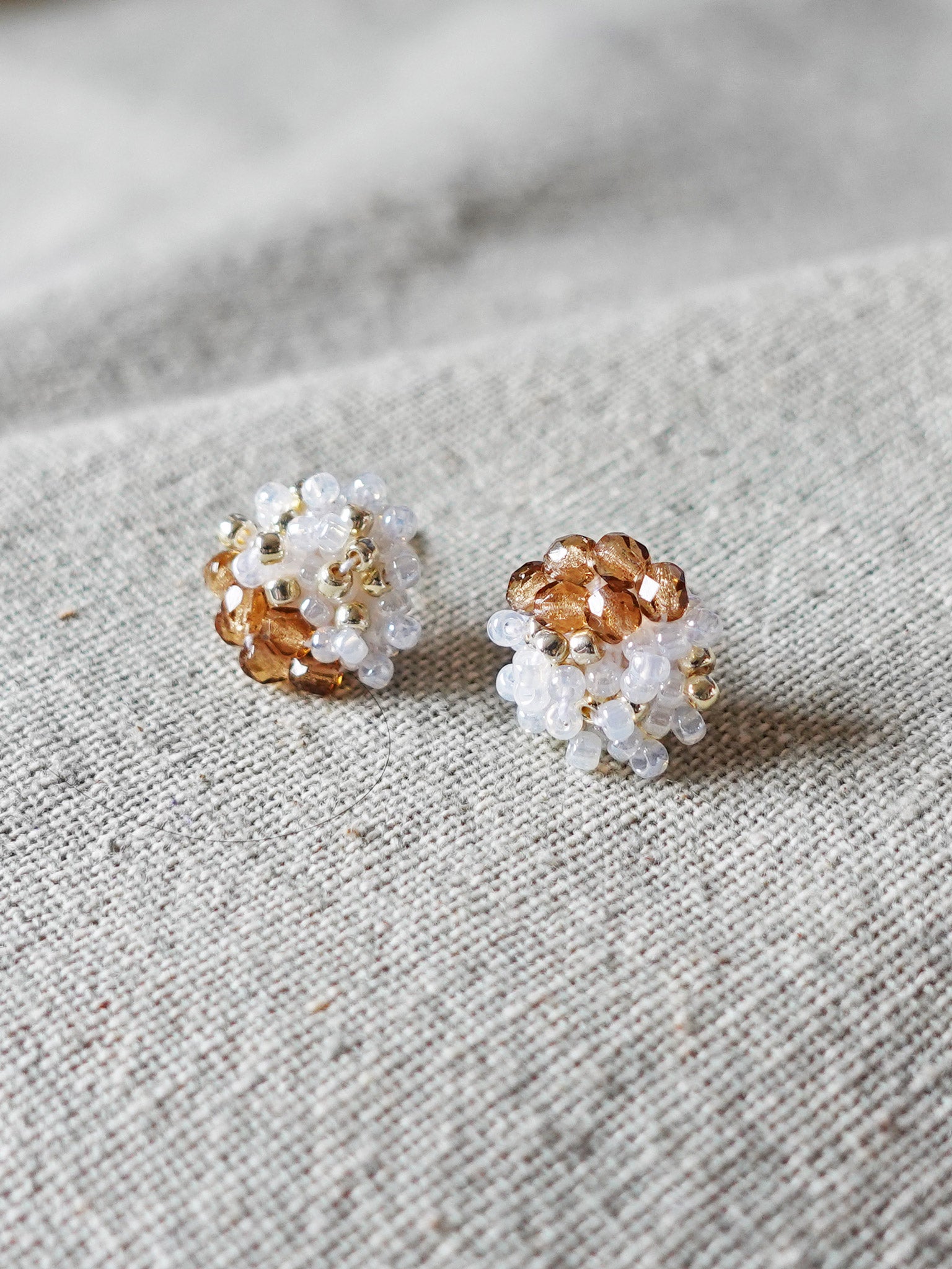 Ariel Czech Earrings in Brown Front