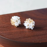 Ariel Czech Earrings in Champagne Display