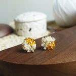 Ariel Czech Earrings in Topaz Front