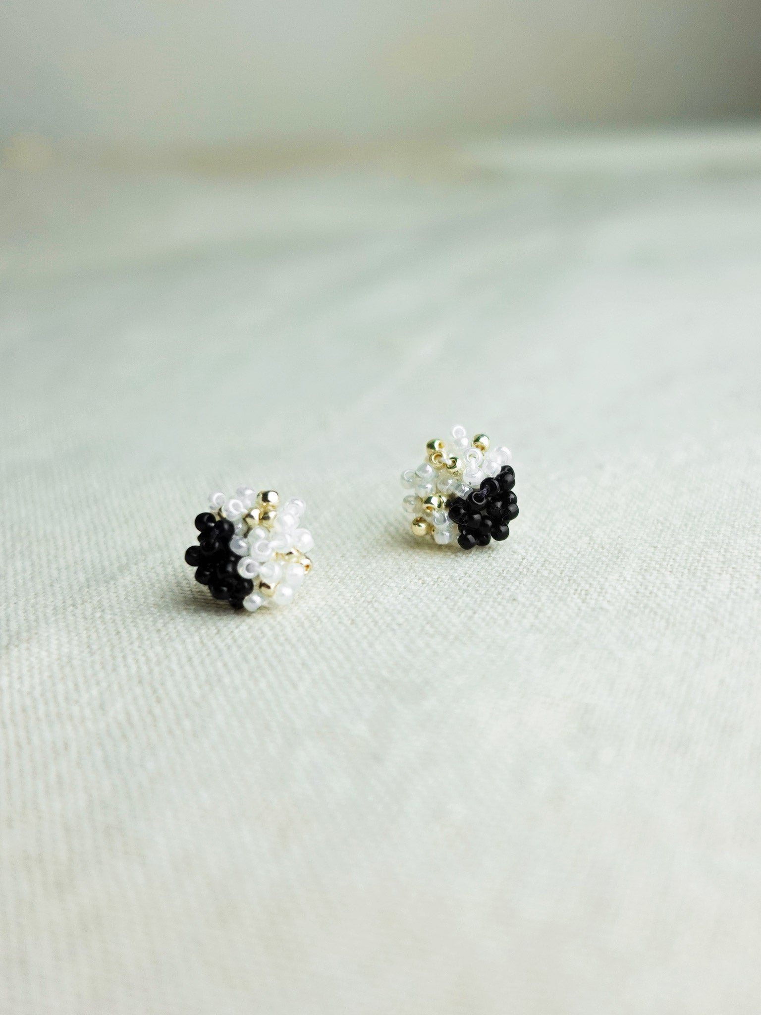 Ariel Kai Stud Earrings in Black Front
