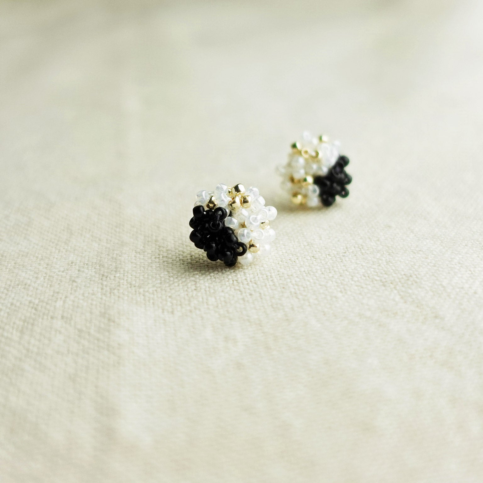 Ariel Kai Stud Earrings in Black Left