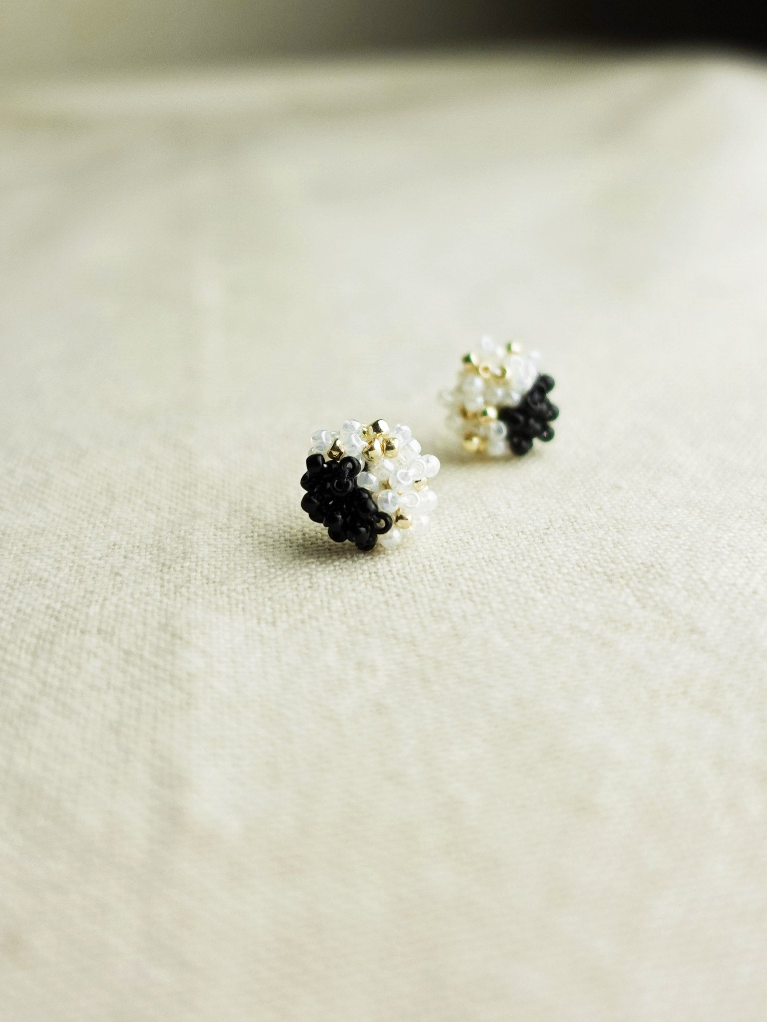 Ariel Kai Stud Earrings in Black Left