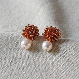 Ariel Mariota Earrings in Dark Amber Front