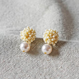 Ariel Mariota Earrings in Milk White Front