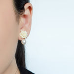 Ariel Mariota Earrings in Milk White Model