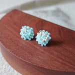 Ariel Stud Earrings in Blue Display