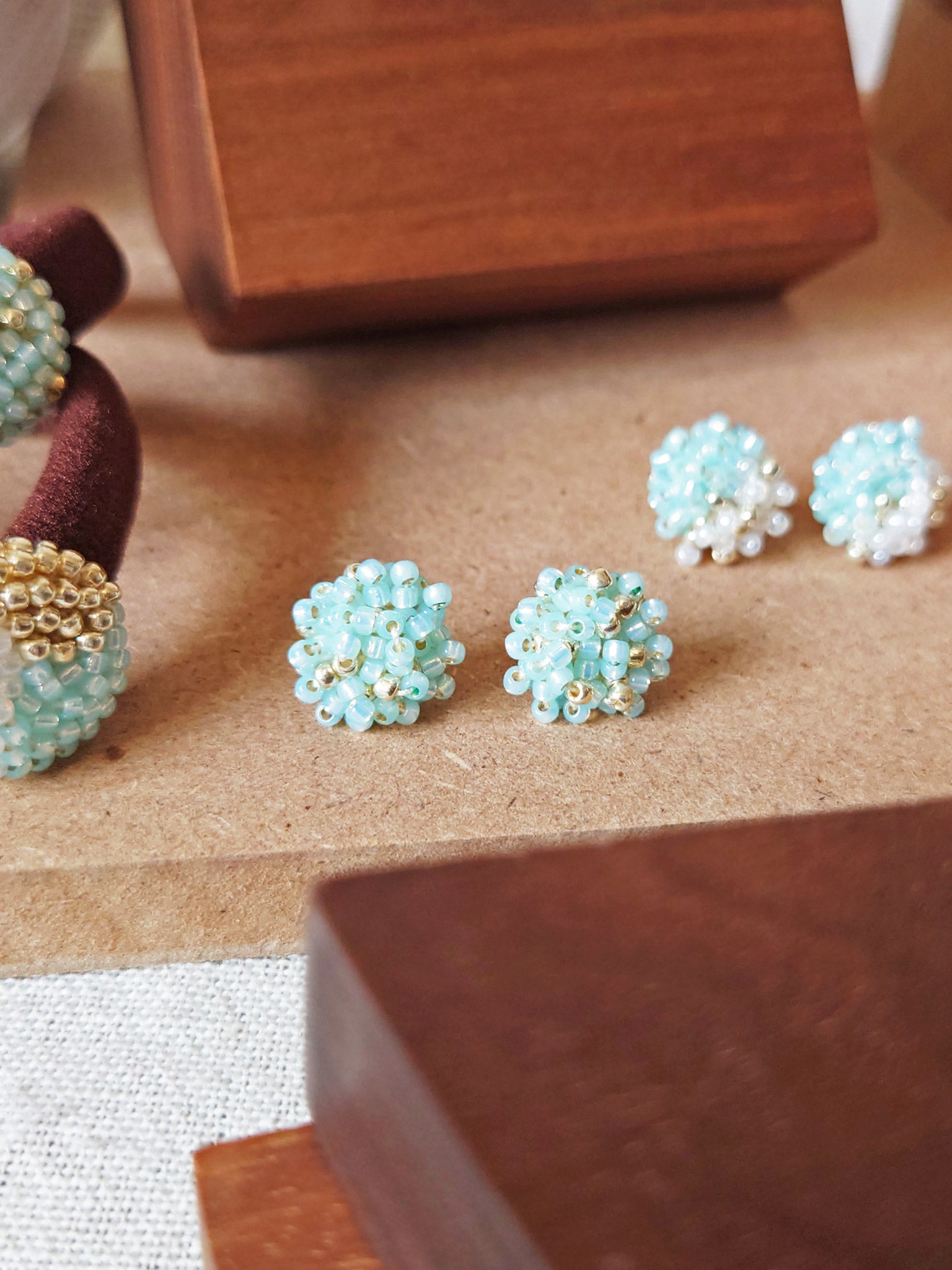 Ariel Stud Earrings in Blue Group