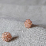 Ariel Stud Earrings in Champagne Pink Single