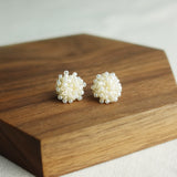 Ariel Stud Earrings in Ivory Display