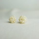 Ariel Stud Earrings in Ivory Right