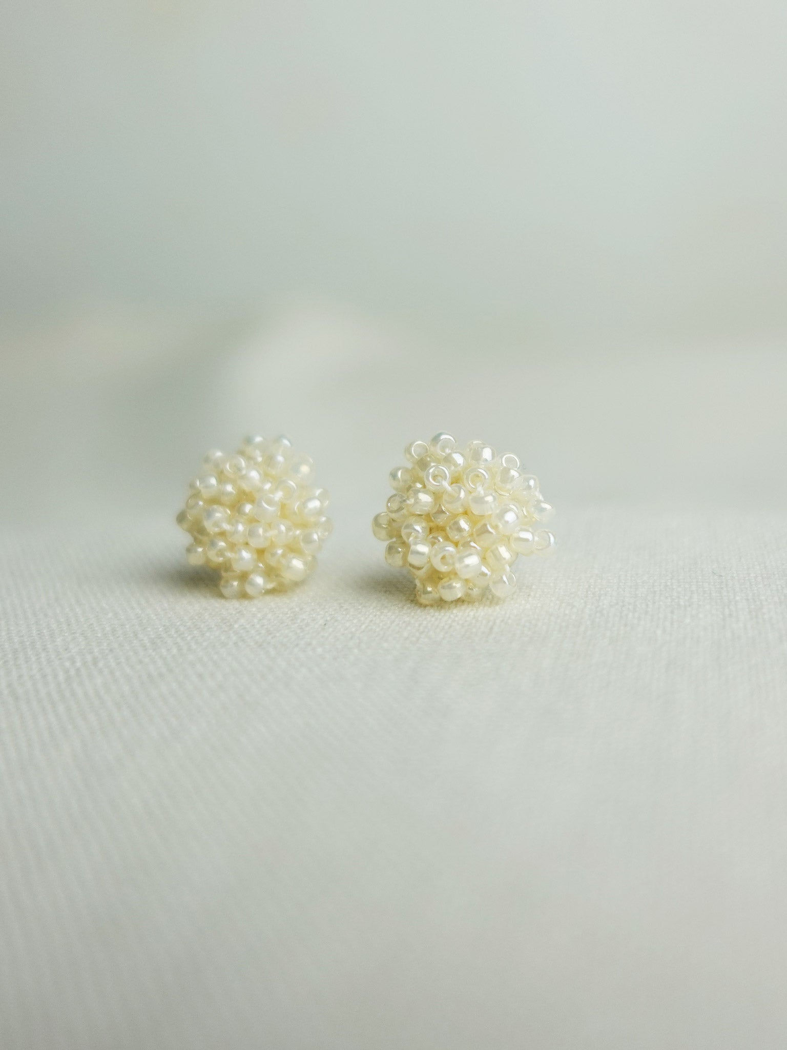 Ariel Stud Earrings in Ivory Right