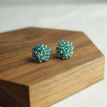 Ariel Stud Earrings in Ocean Green Display