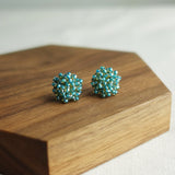 Ariel Stud Earrings in Ocean Green Display