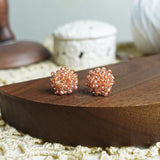 Ariel Stud Earrings in Strawberry Red Front
