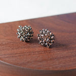 Ariel Stud Earrings in Umber Display Front