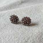 Ariel Stud Earrings in Umber Front
